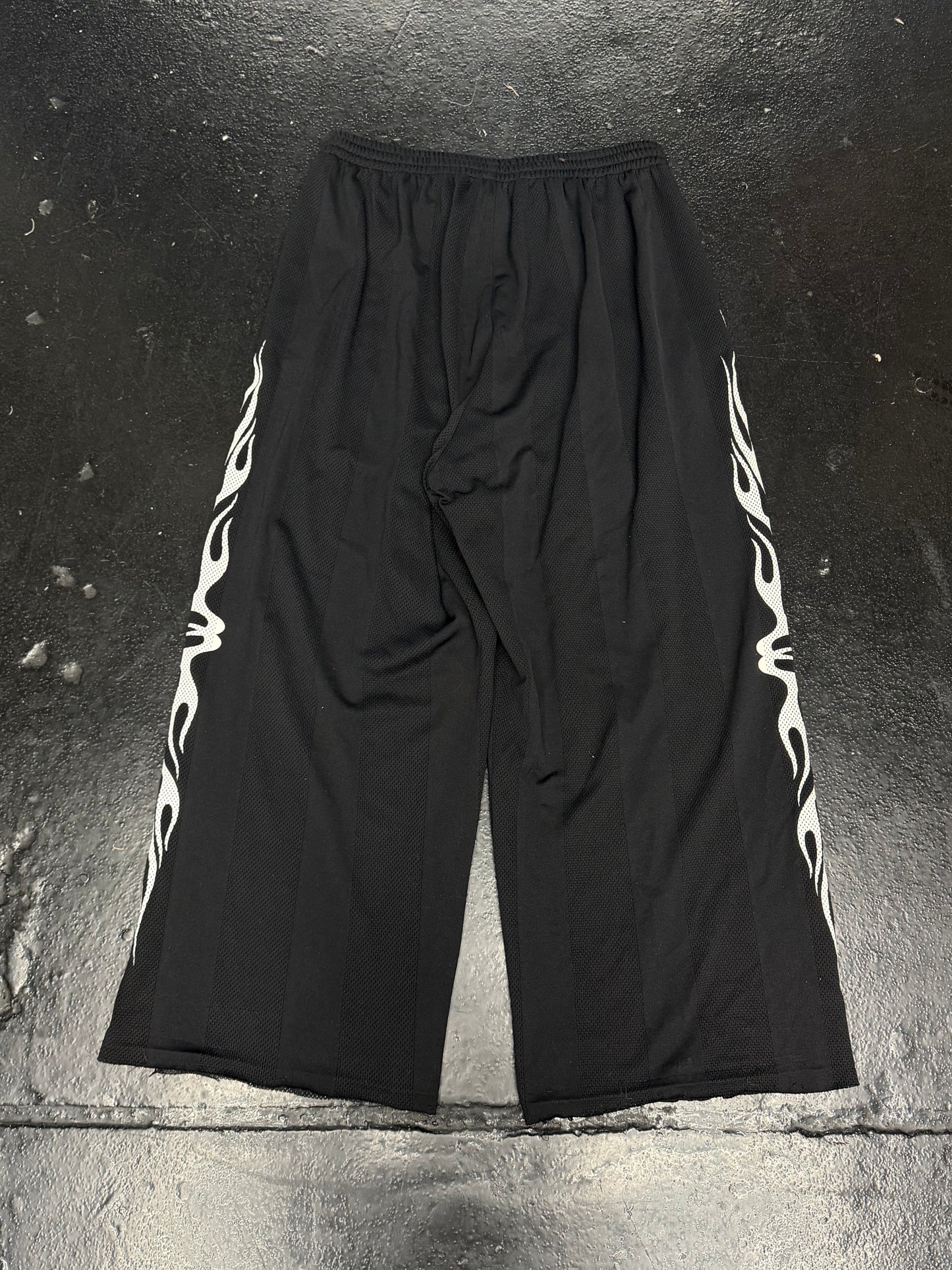 BALENCIAGA UNITY FLAME LOGO MESH SWEATS (PRE-OWNED)