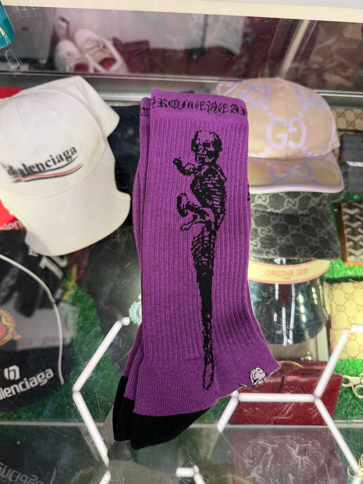 CHROME HEARTS FOTI JARVIS PURPLE SOCKS (BRAND NEW)