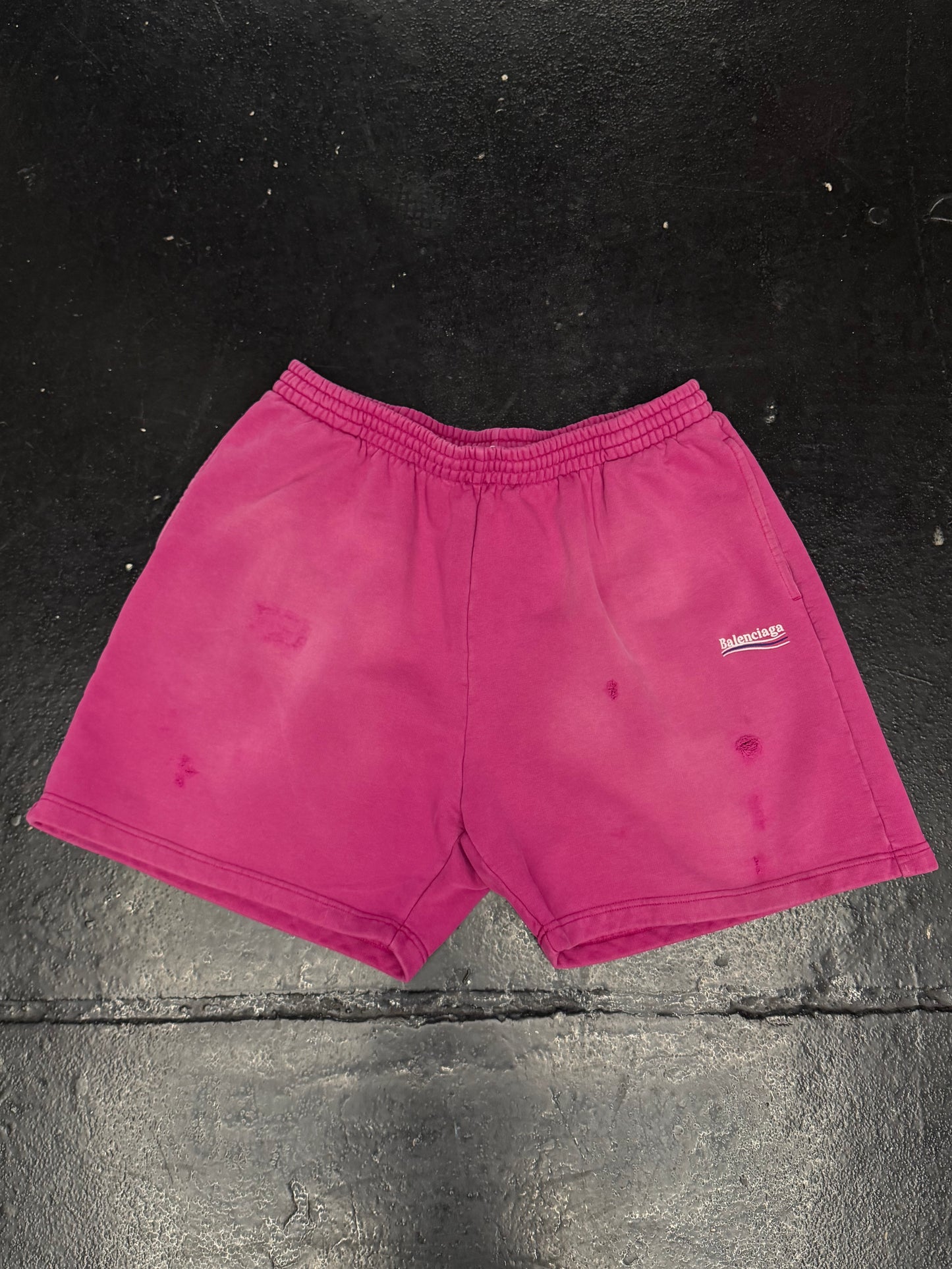 BALENCIAGA PINK CAMPAIGN SWEAT SHORTS (PRE-OWNED)