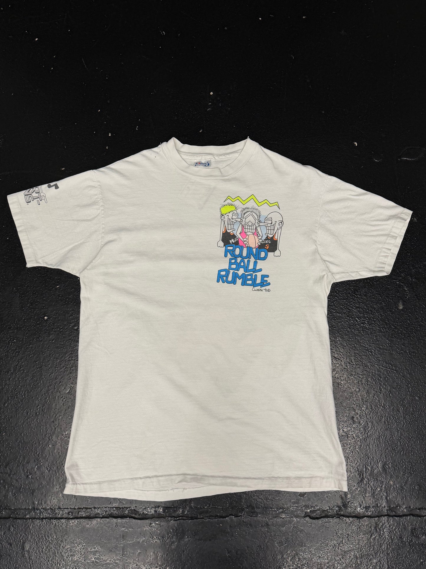ROUND BALL RUMBLE CARTOON T-SHIRT