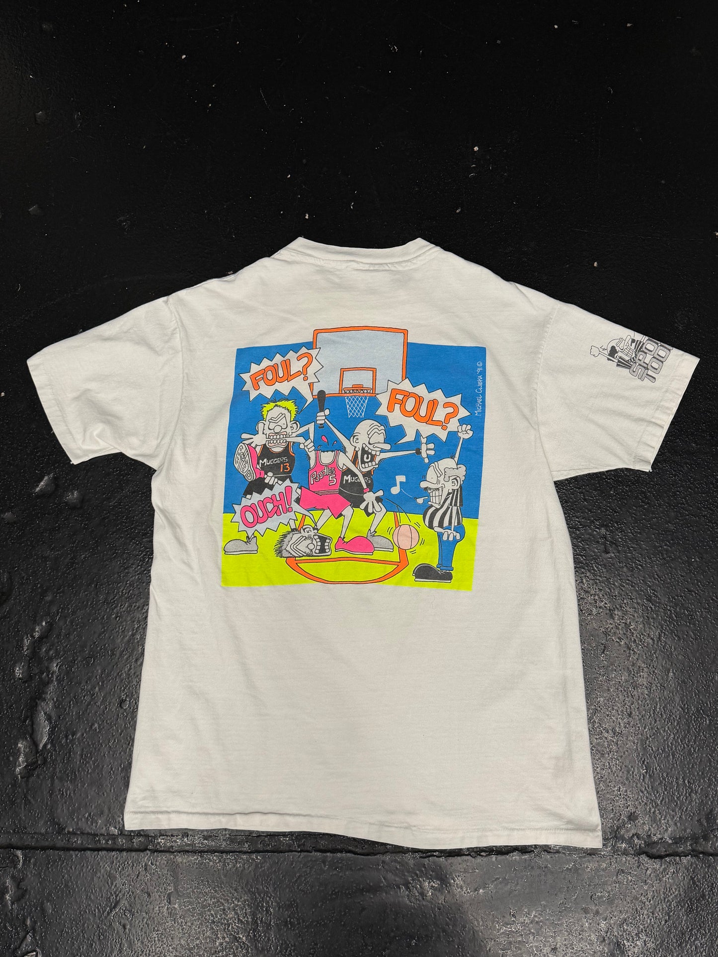 ROUND BALL RUMBLE CARTOON T-SHIRT