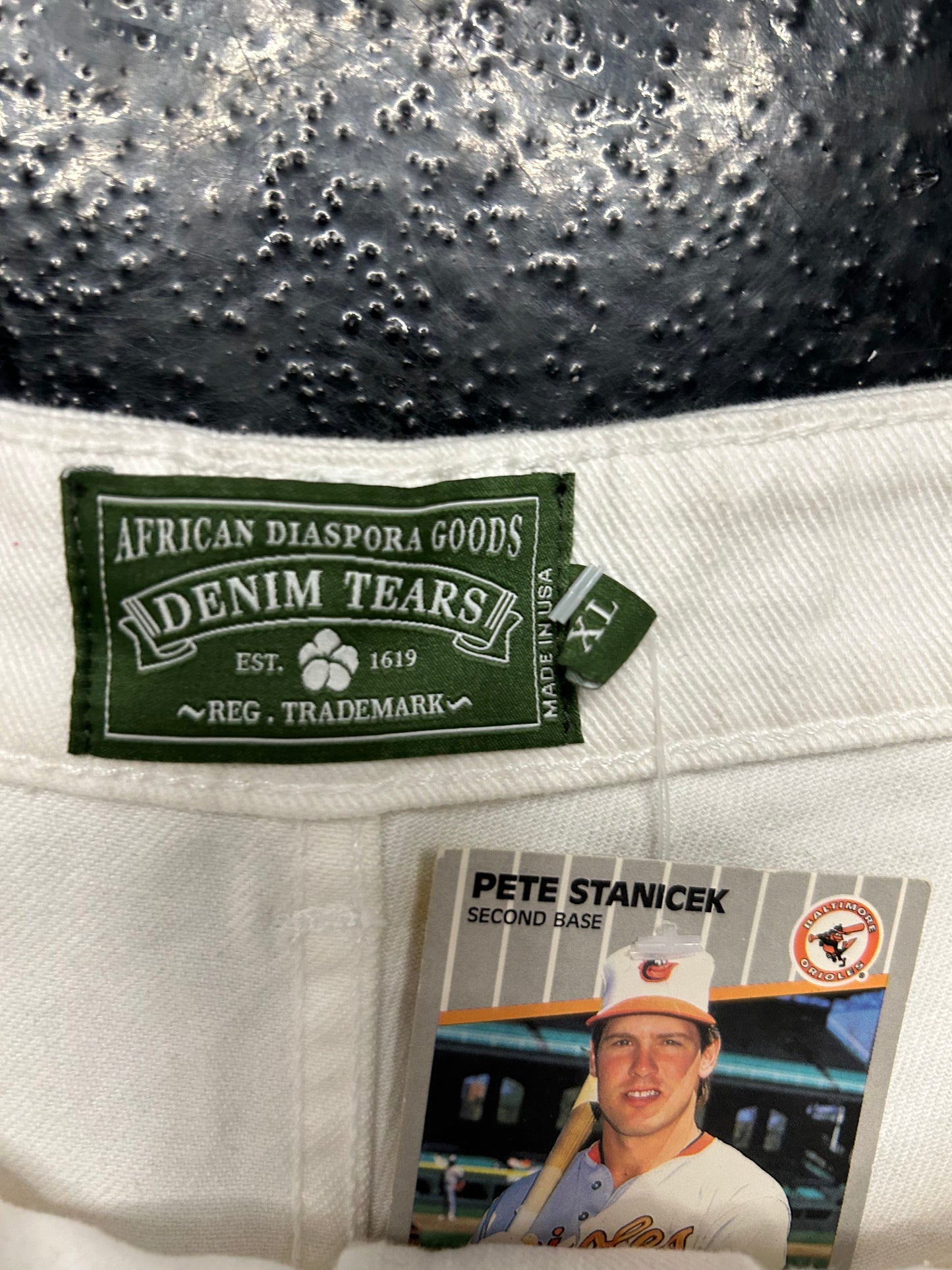 DENIM TEARS WHITE JEAN SHORTS (BRAND NEW)