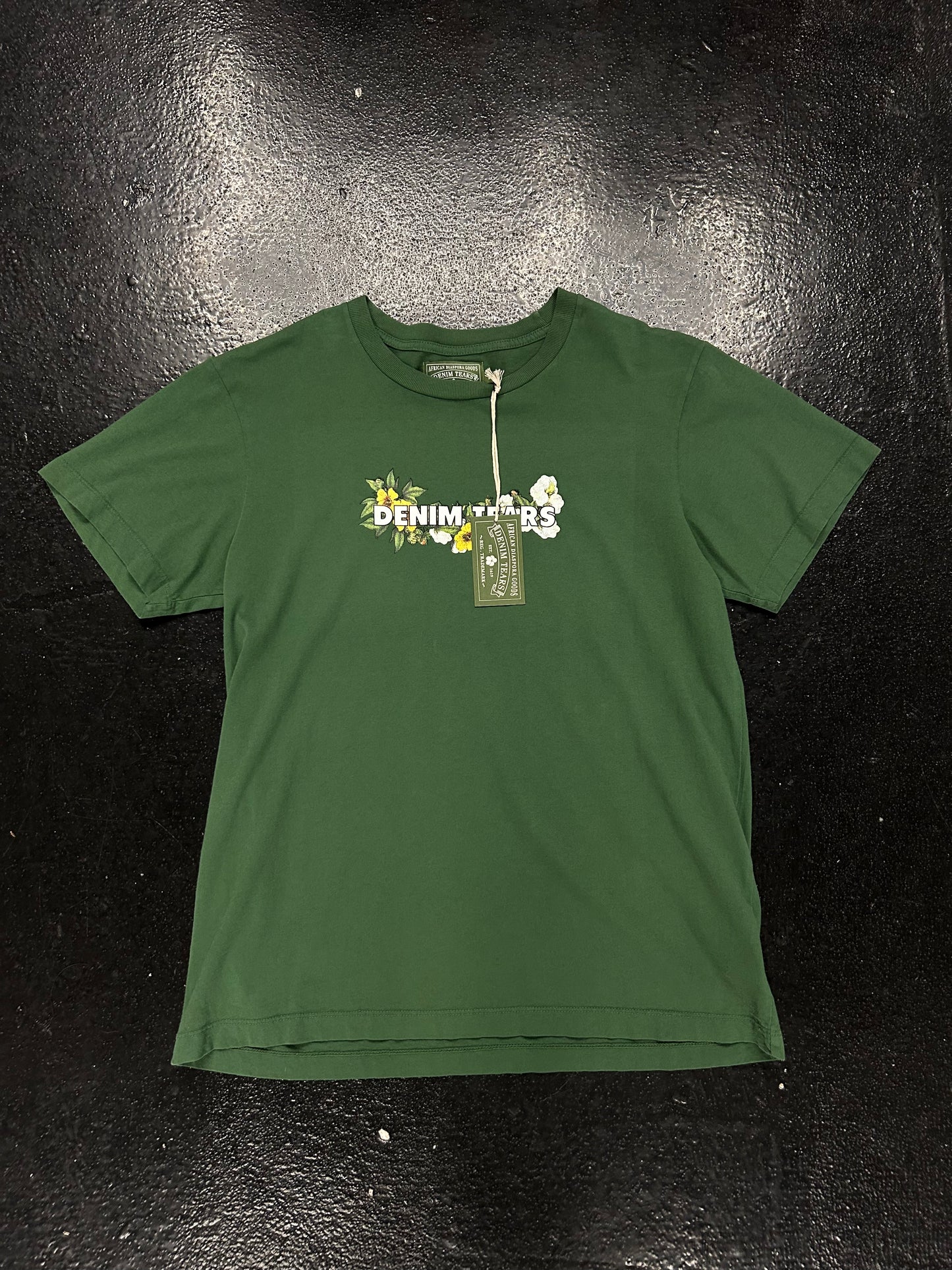 DENIM TEARS GREEN FLOWER TEE (BRAND NEW)