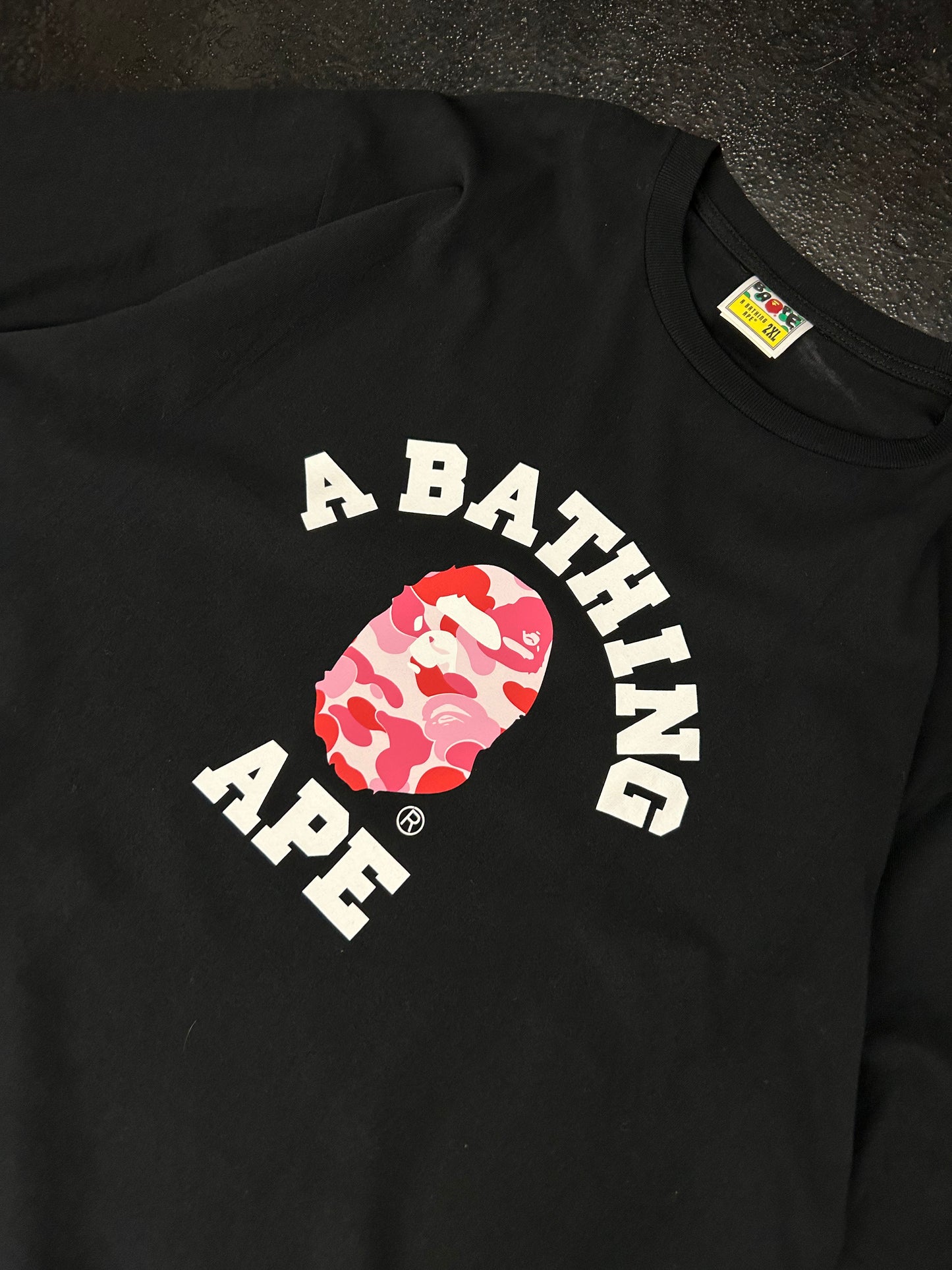 BAPE PINK CAMO SPELL OUT TEE (BRAND NEW)