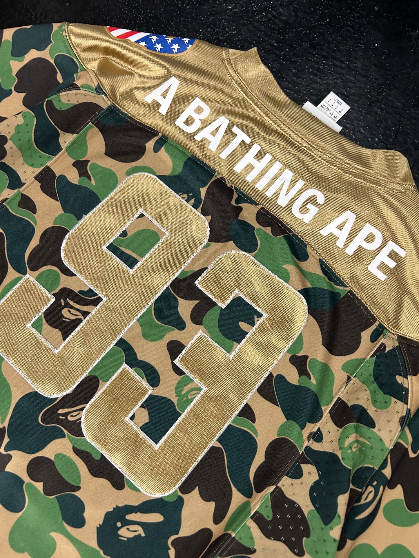BAPE CAMO FOOTBALL JERSEY (PRE-OWNED)
