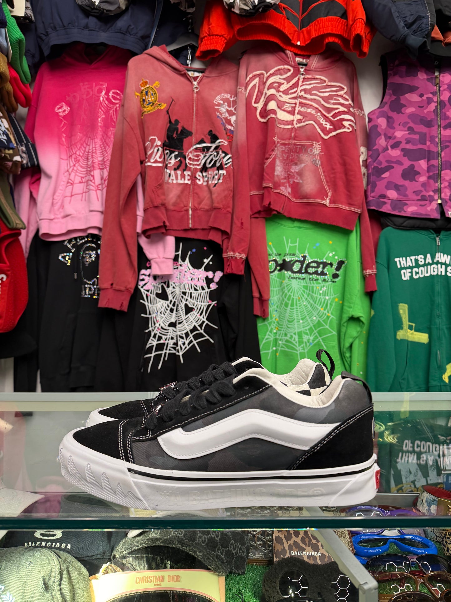 VANS KNU SKOOL X BAPE BLACK (PRE-OWNED W/ BOX)