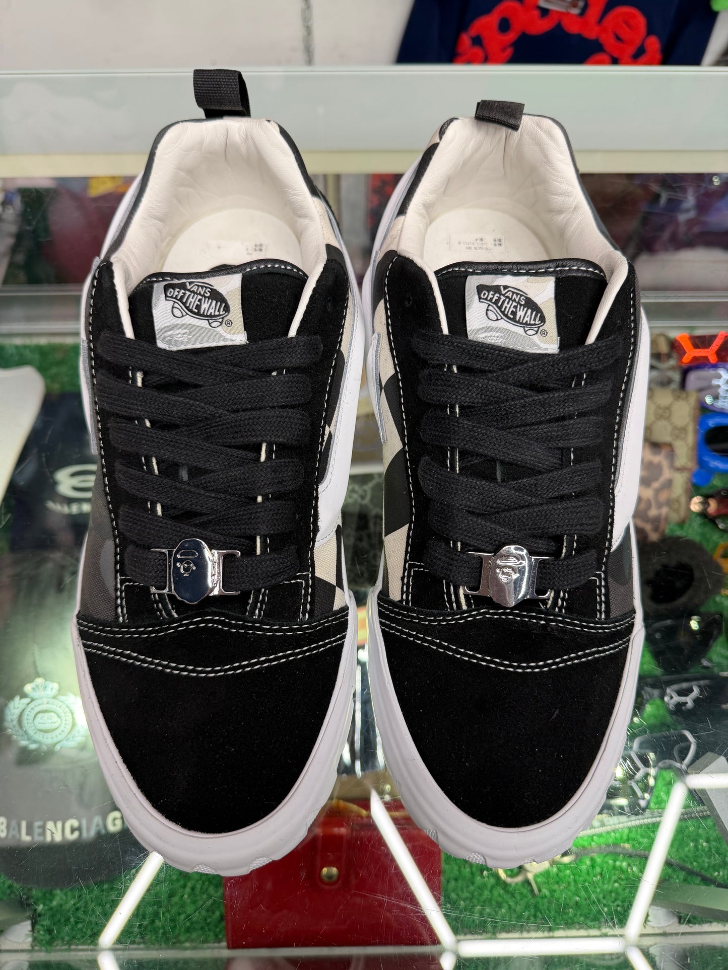 VANS KNU SKOOL X BAPE BLACK (PRE-OWNED W/ BOX)
