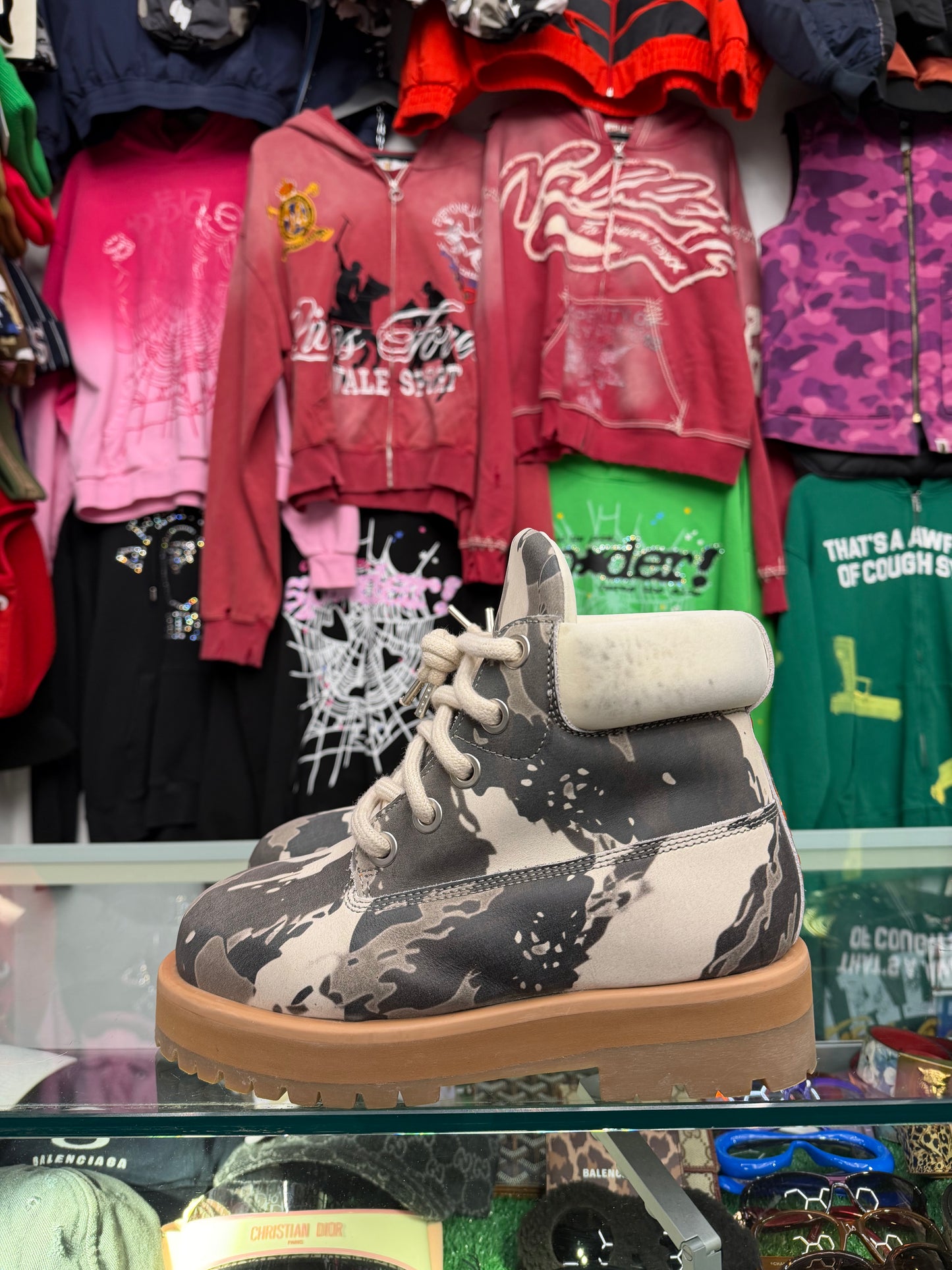 PDF CHANNEL STRADA CAMO BOOTS (PRE-OWNED W/ BOX)
