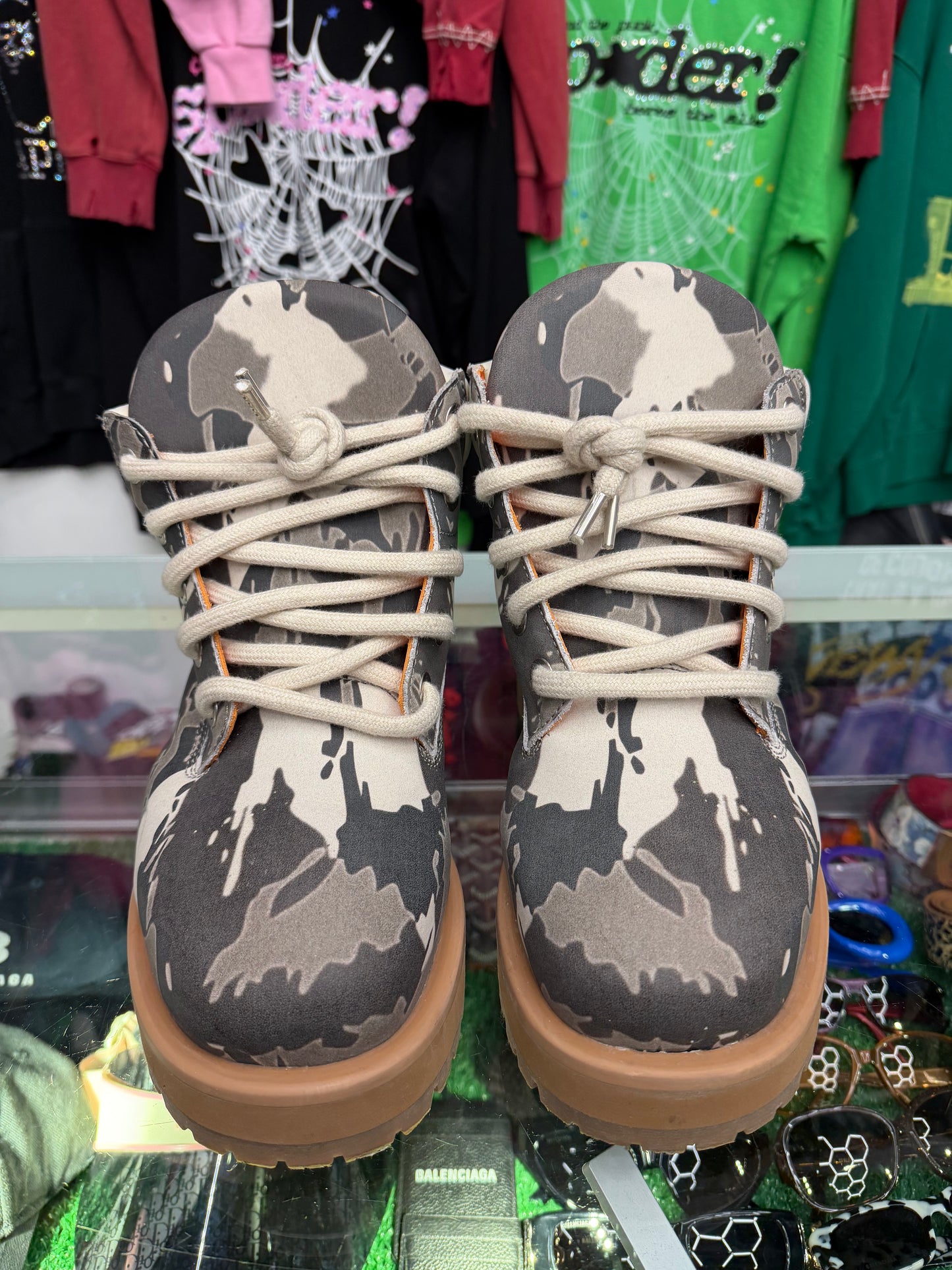 PDF CHANNEL STRADA CAMO BOOTS (PRE-OWNED W/ BOX)