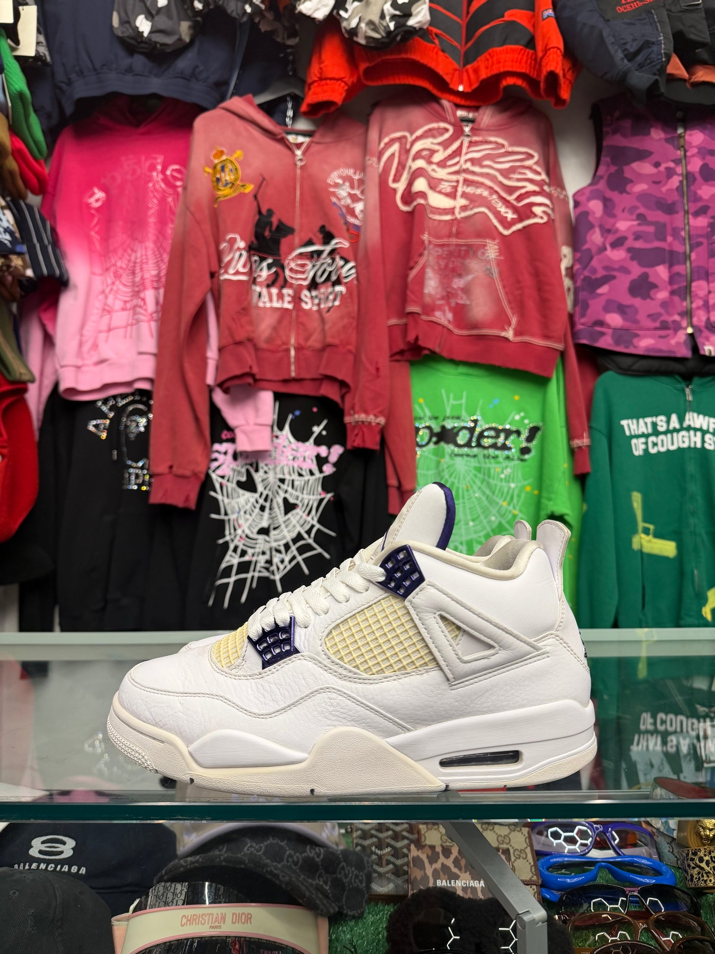 JORDAN 4 METALLIC PURPLE (PRE-OWNED W/ BOX)