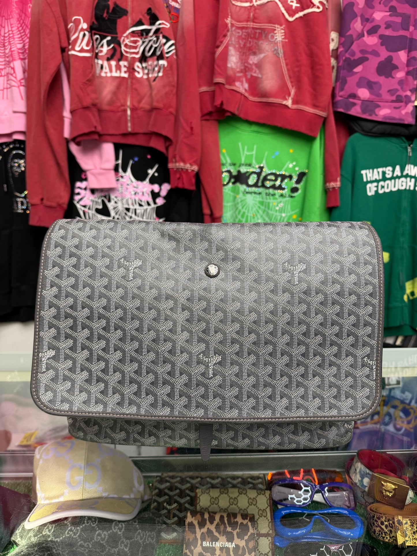 GOYARD GREY CAPETIEN MESSENGER BAG (PRE-OWNED)