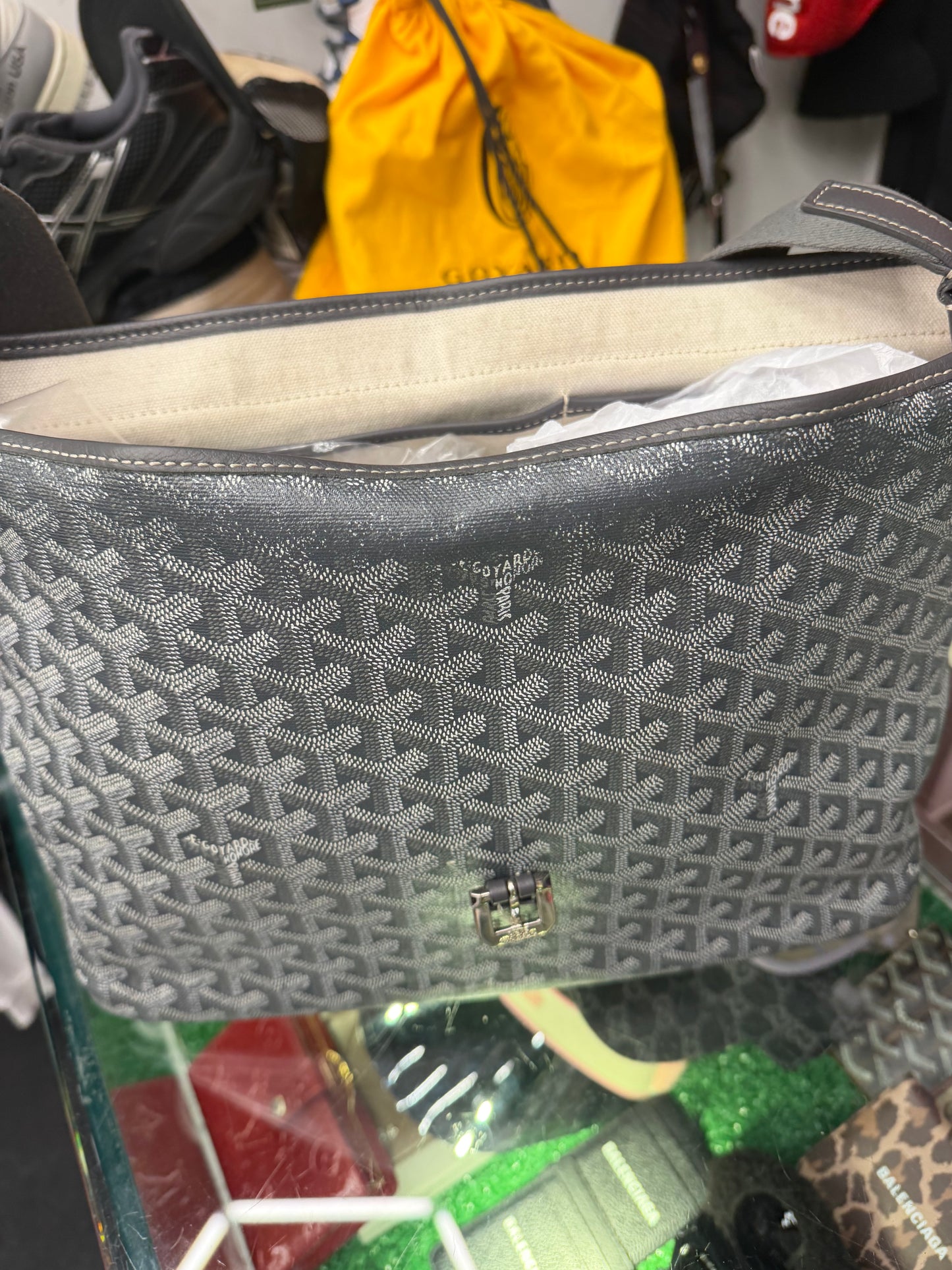 GOYARD GREY CAPETIEN MESSENGER BAG (PRE-OWNED)