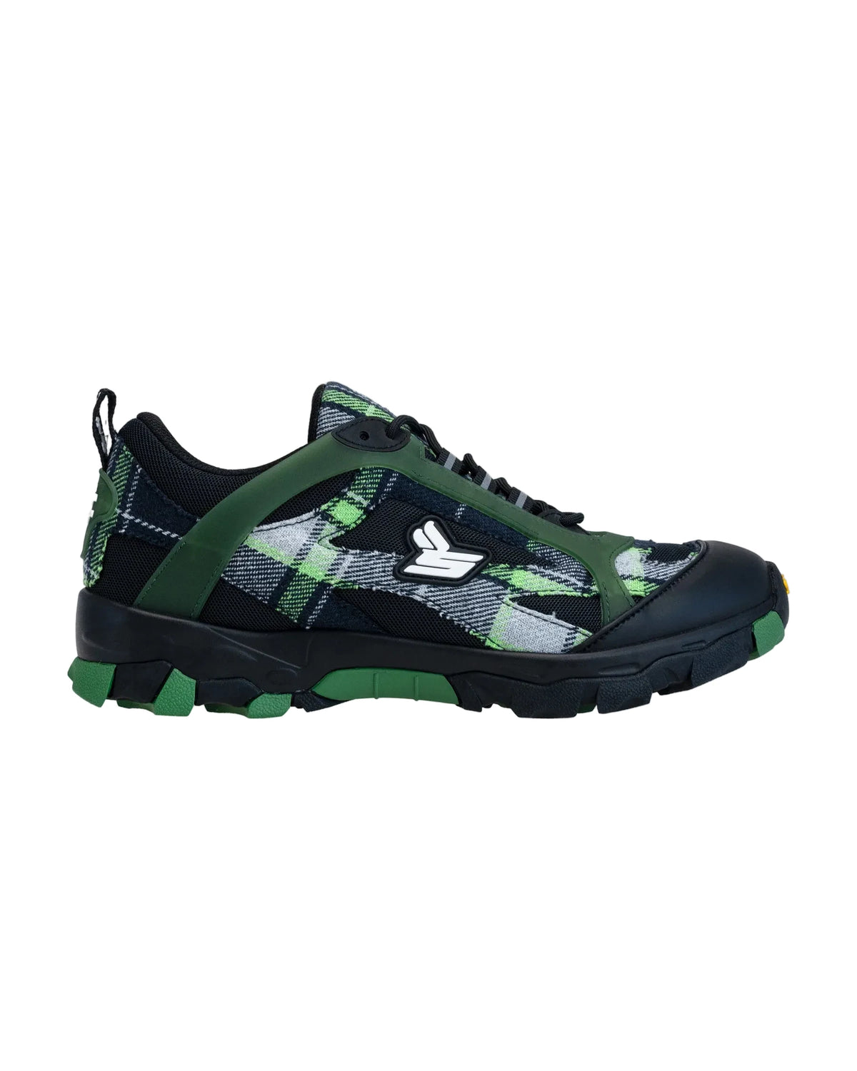 ERIC EMANUEL X SICKO GREEN AND BLACK PLAID HIKING SHOE