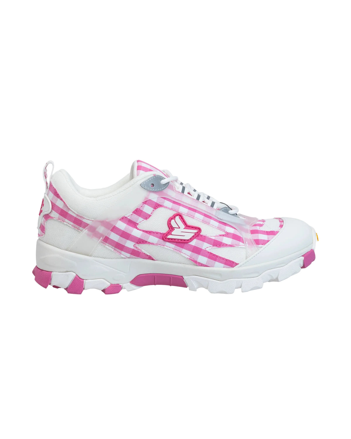 ERIC EMANUEL X SICKO WHITE AND PINK PLAID HIKING SHOE