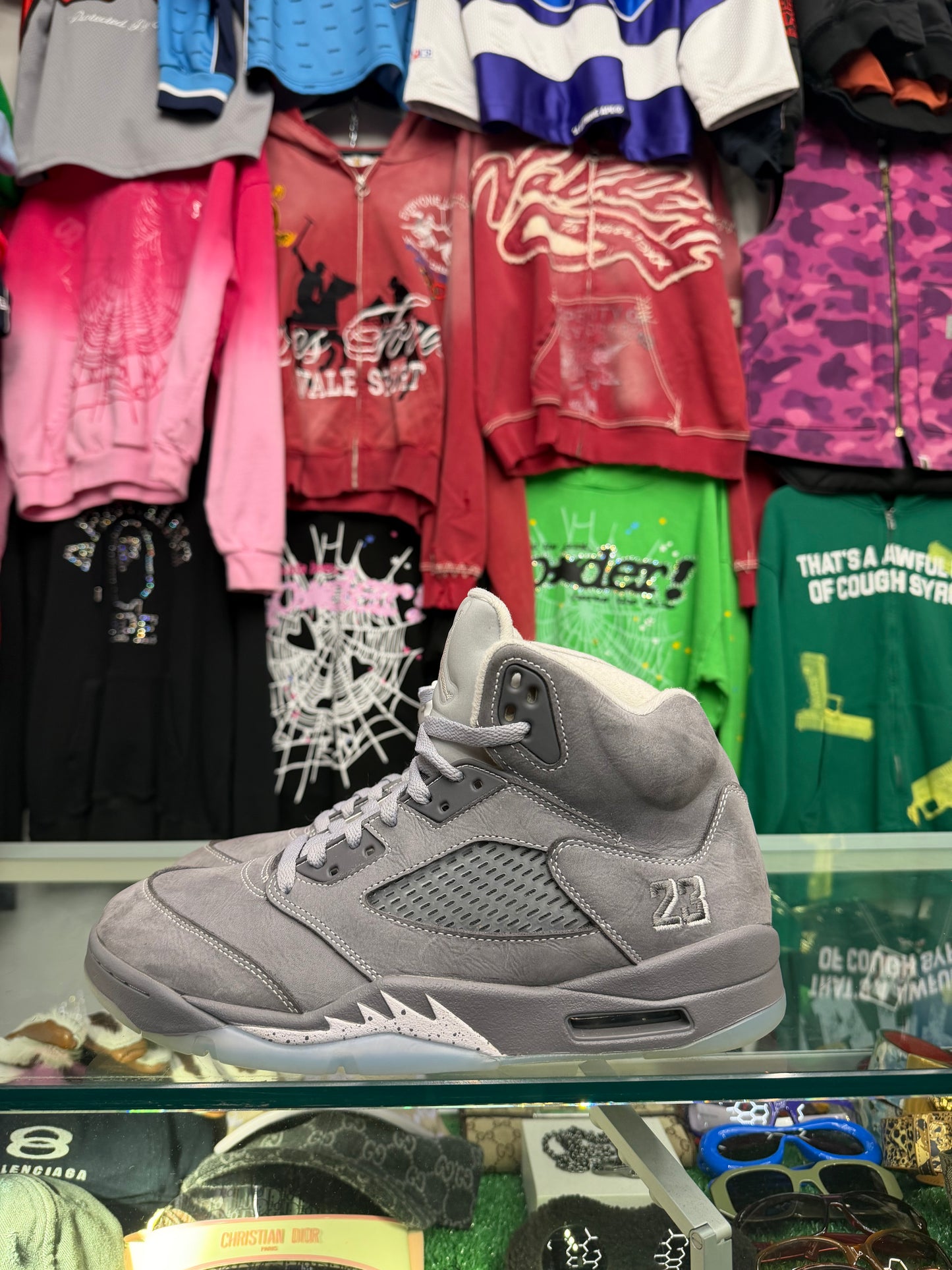 JORDAN 5 WOLF GREY (PRE-OWNED NO BOX)
